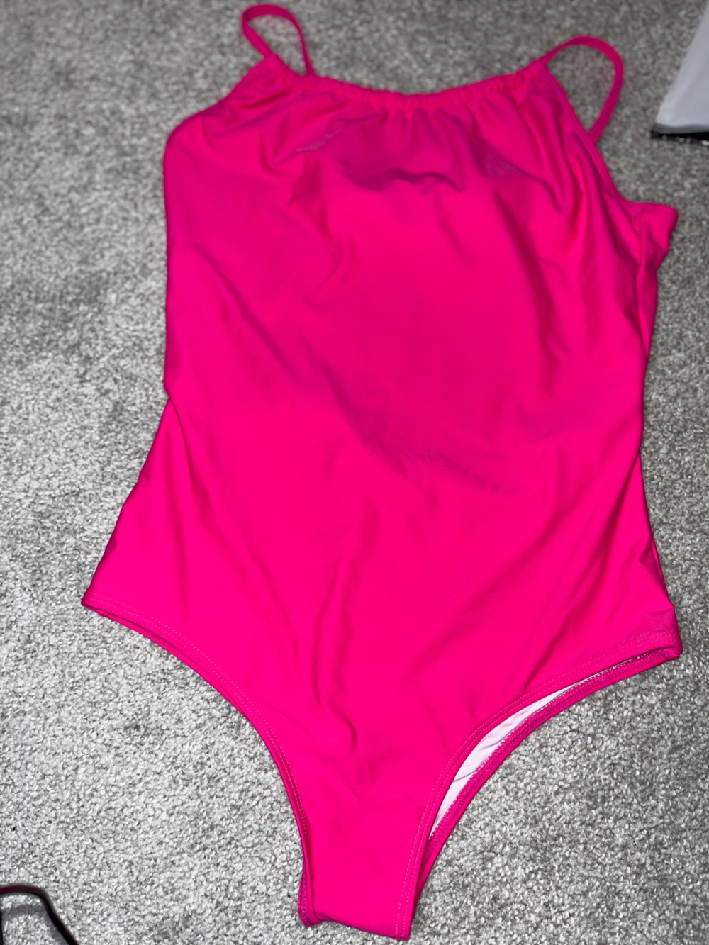 Grace Hot Pink Solid One-Piece Swim Suit for Kids